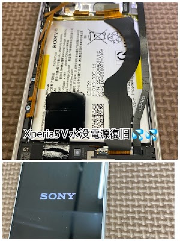 Xperia5Ⅴ水没電源復旧サムネイル